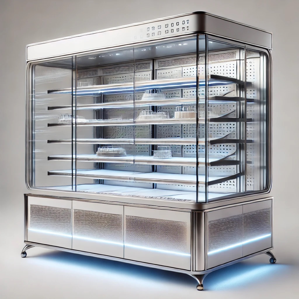 LED Sweet Display Counter with Lights and Wheels