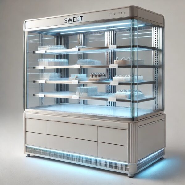 LED Sweet Display Counter with Wheels and Lights