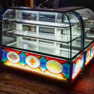 Illuminated Sweet Display Counter with LED Glass Shelving